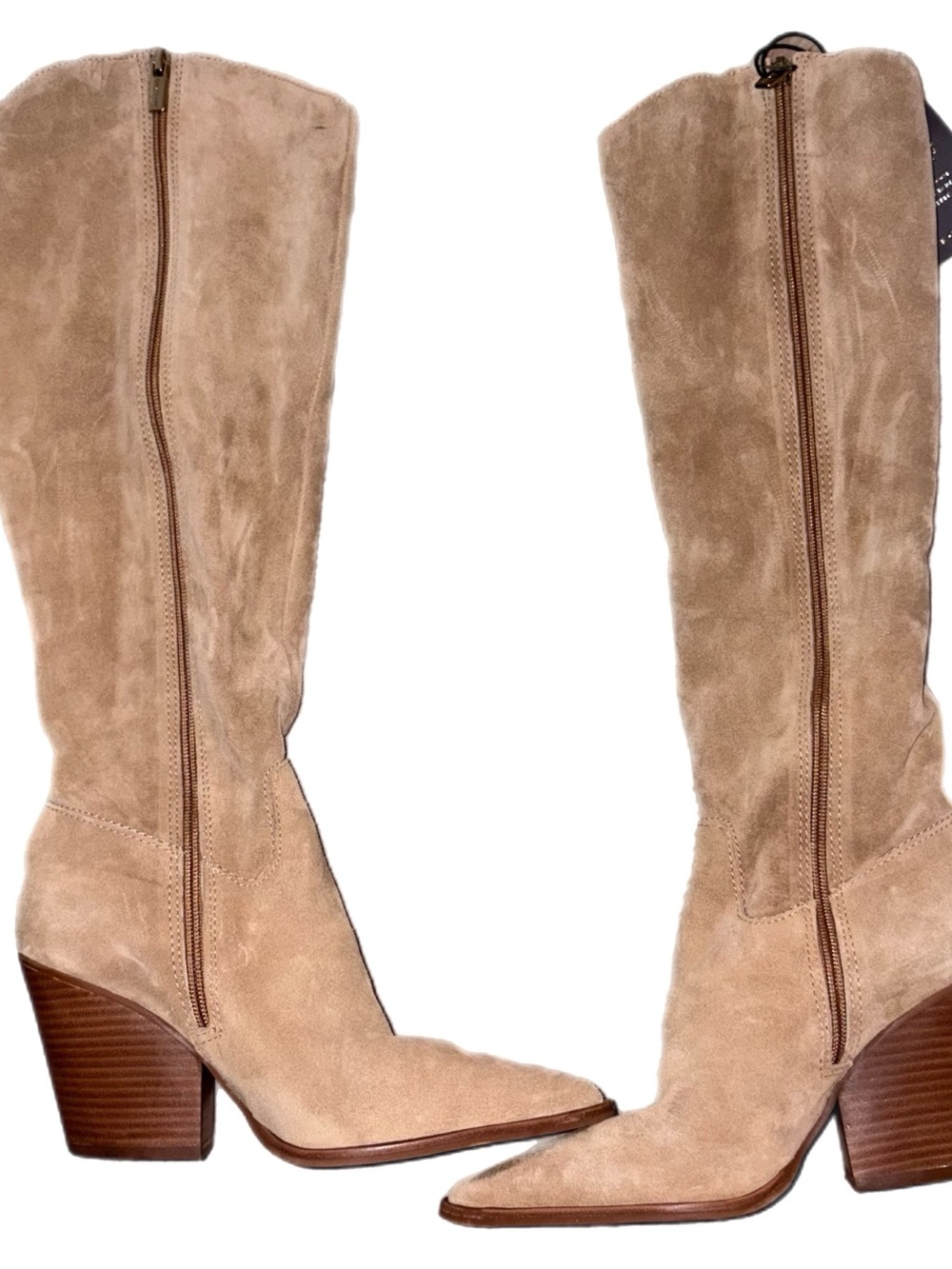 VINCE CAMUTO OYENNDA BOOT SIZE 7 WIDE CALF TORTILLA - Picture 7 of 9
